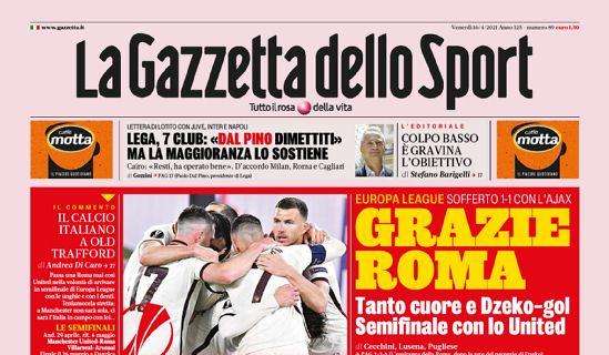 L'apertura de La Gazzetta dello Sport: "Da Muriel e Zapata a CR7 e Dybala. E' attacco totale alla Champions"