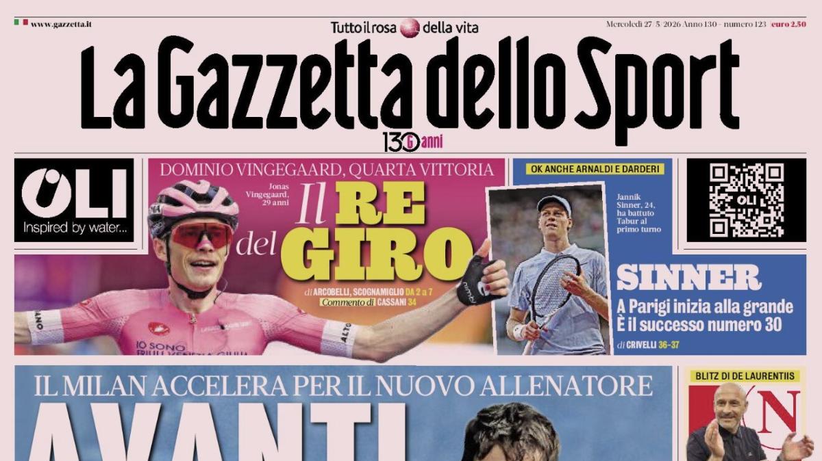 PRIMA PAGINA – La Gazzetta dello Sport: "Avanti Iraola"