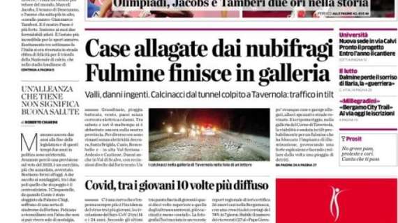 L'apertura de L'Eco di Bergamo: ""Precipita una funivia, 14 vittime"