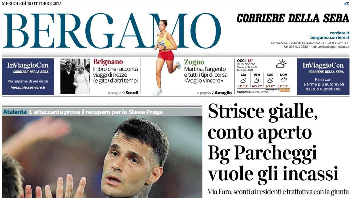 PRIMA PAGINA - Corriere di Bergamo: "Riecco Scamacca. Rissa con i comaschi, sedici ultrà daspati"