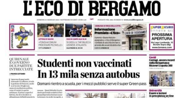 L'Eco di Bergamo: "Studenti non vaccinati. In 13 mila senza autobus"