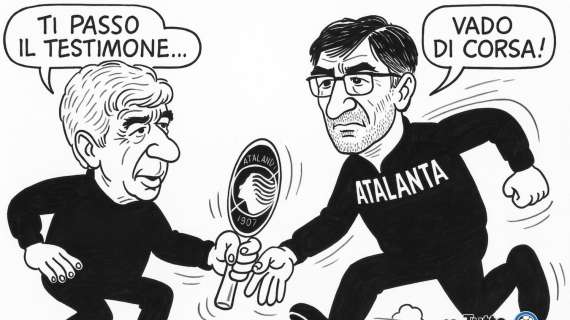 La vignetta TA - Gasperini-Juric: "Ti passo il testimone!"