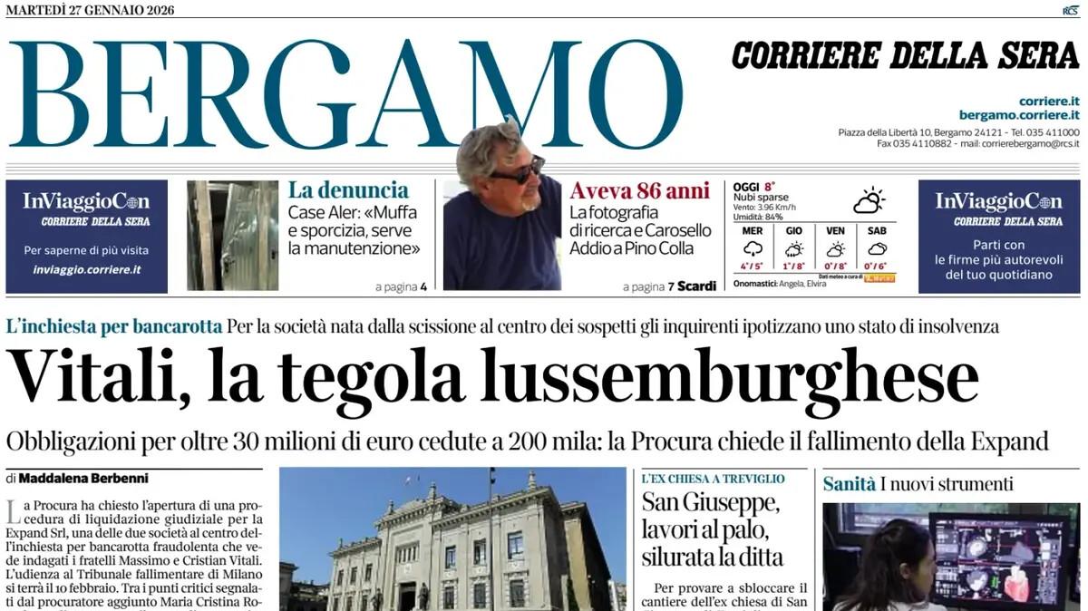 PRIMA PAGINA - Corriere della Sera - Bergamo: "Per Maldini la Lazio. Ora Bruxelles"