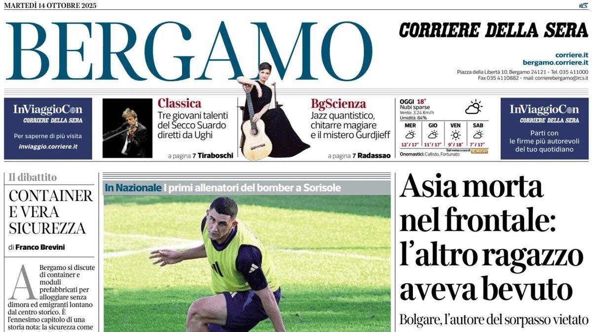 PRIMA PAGINA - Corriere di Bergamo: «Piccoli era un predestinato, già nei pulcini»