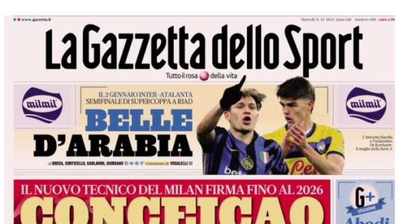 L'apertura de La Gazzetta dello Sport sul Milan: "Conceicao cambia tutto"