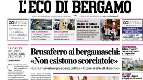 L'Eco di Bergamo, Brusaferro ai bergamaschi: «Non esistono scorciatoie»