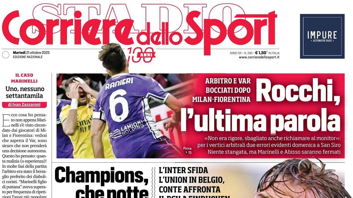 PRIMA PAGINA - Corriere dello Sport: "EuroPio"