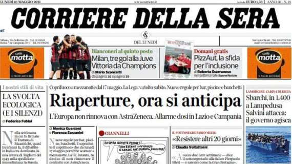 Corriere della Sera: "Riaperture, ora si anticipa"