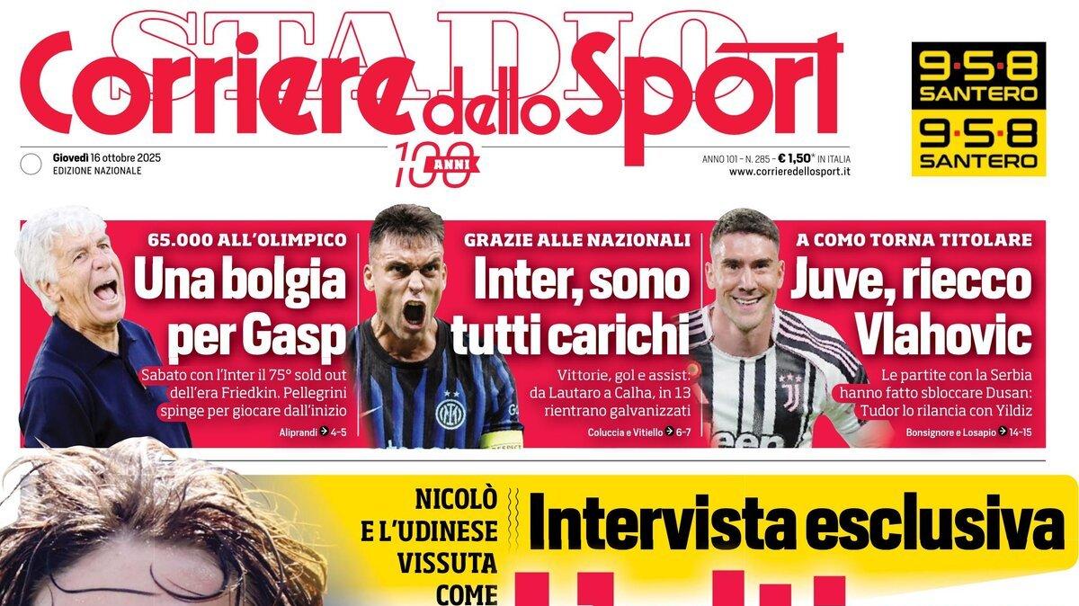 PRIMA PAGINA - Corriere dello Sport: "L’ultimo Zaniolo"