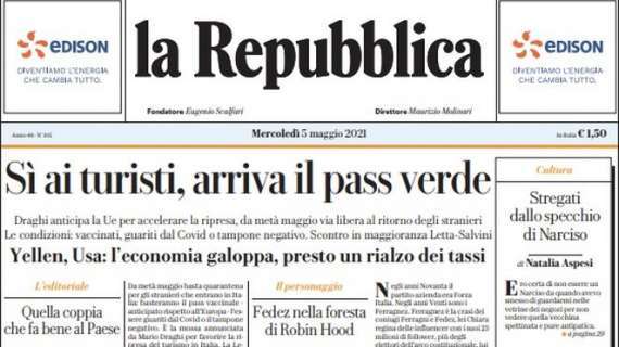 La Repubblica: "Sì ai turisti, arriva il pass verde"