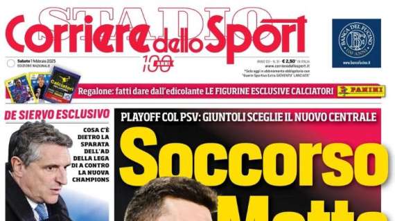 Mendes a Torino, l'apertura in prima pagina del Corriere dello Sport: "Soccorso Motta"