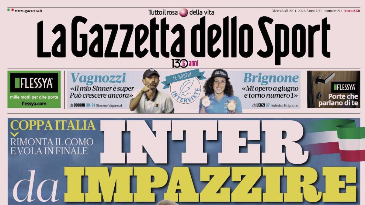PRIMA PAGINA - La Gazzetta dello Sport: "Atalanta-Lazio, c'è in palio tutta la stagione"
