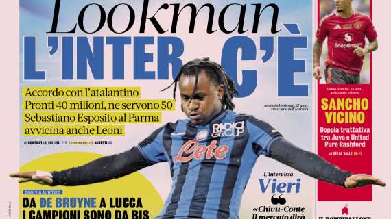 PRIMA PAGINA - La Gazzetta dello Sport: "Lookman, l’Inter c’è"