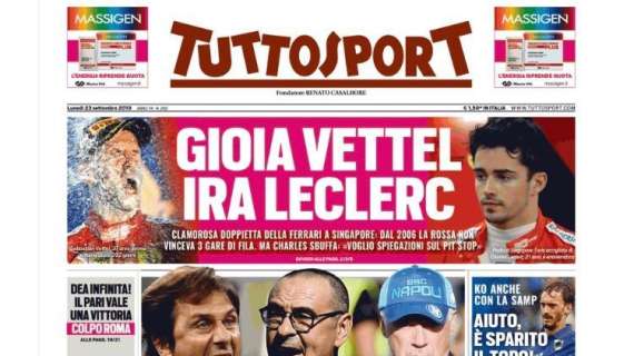 Tuttosport sull'Atalanta: "Dea infinita! Il pari vale una vittoria"
