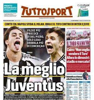 Yildiz e Conceicao nella prima pagina di Tuttosport: "La meglio Juventus"