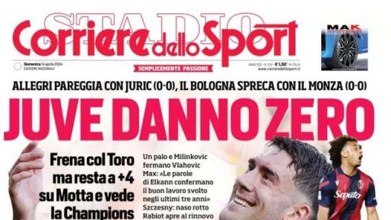 L'apertura del Corriere dello Sport sul derby della Mole: "Juve danno zero"
