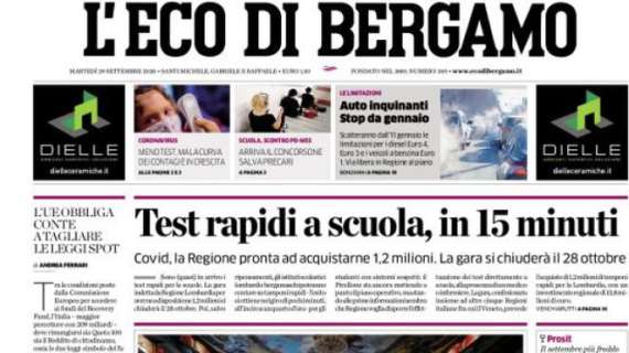L'Eco di Bergamo - "Test rapidi a scuola, in 15 minuti"