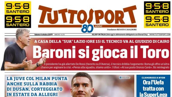 PRIMA PAGINA - TuttoSport: "Vlahovic, il Diavolo in corpo"