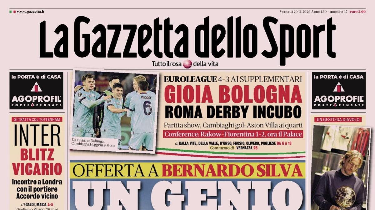 PRIMA PAGINA - La Gazzetta dello Sport: "Un genio da Juve"