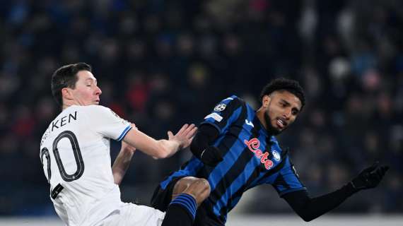 Rivivi CHAMPIONS / ATALANTA-CLUB BRUGES Frana Gomme Madone 1-3 (3' e 27' Talbi, 45'+3 Jutgla, 46' Lookman)