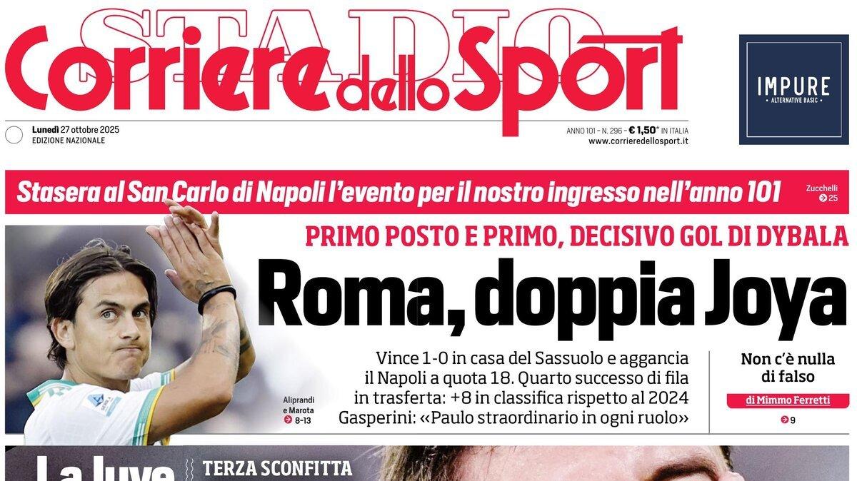 PRIMA PAGINA - Corriere dello Sport: "Tudor alla fine"
