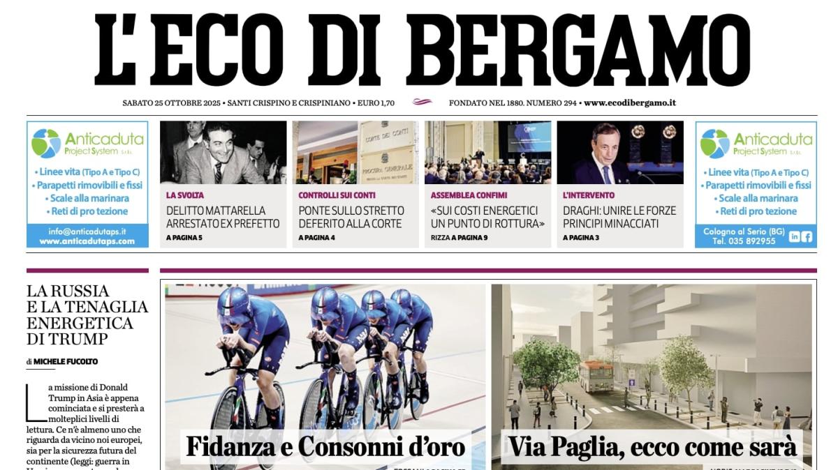PRIMA PAGINA - L’Eco di Bergamo: "L’Atalanta stasera a Crema. Obiettivo: tornare a vincere"