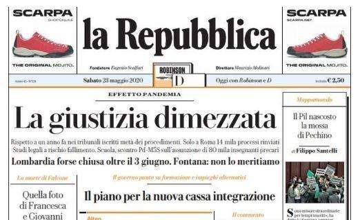 L'apertura de la Repubblica: "La giustizia dimezzata"