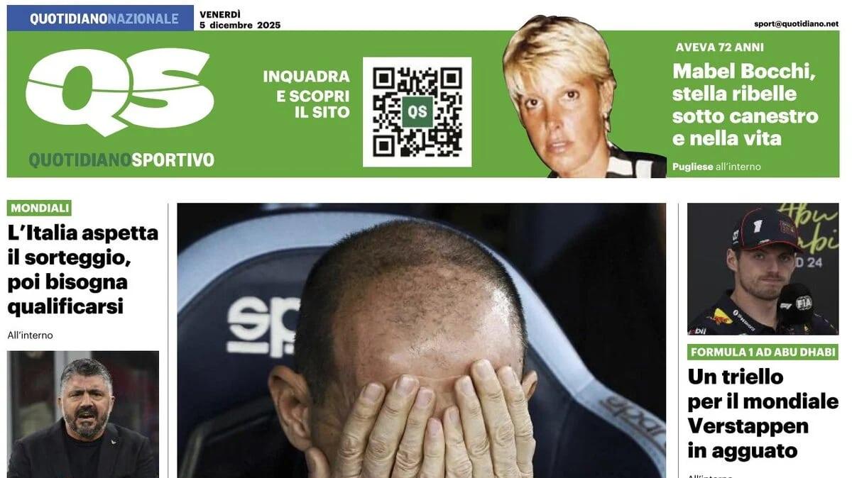 PRIMA PAGINA - QS: "Milan a secco. Atalanta: la riscossa della Dea"