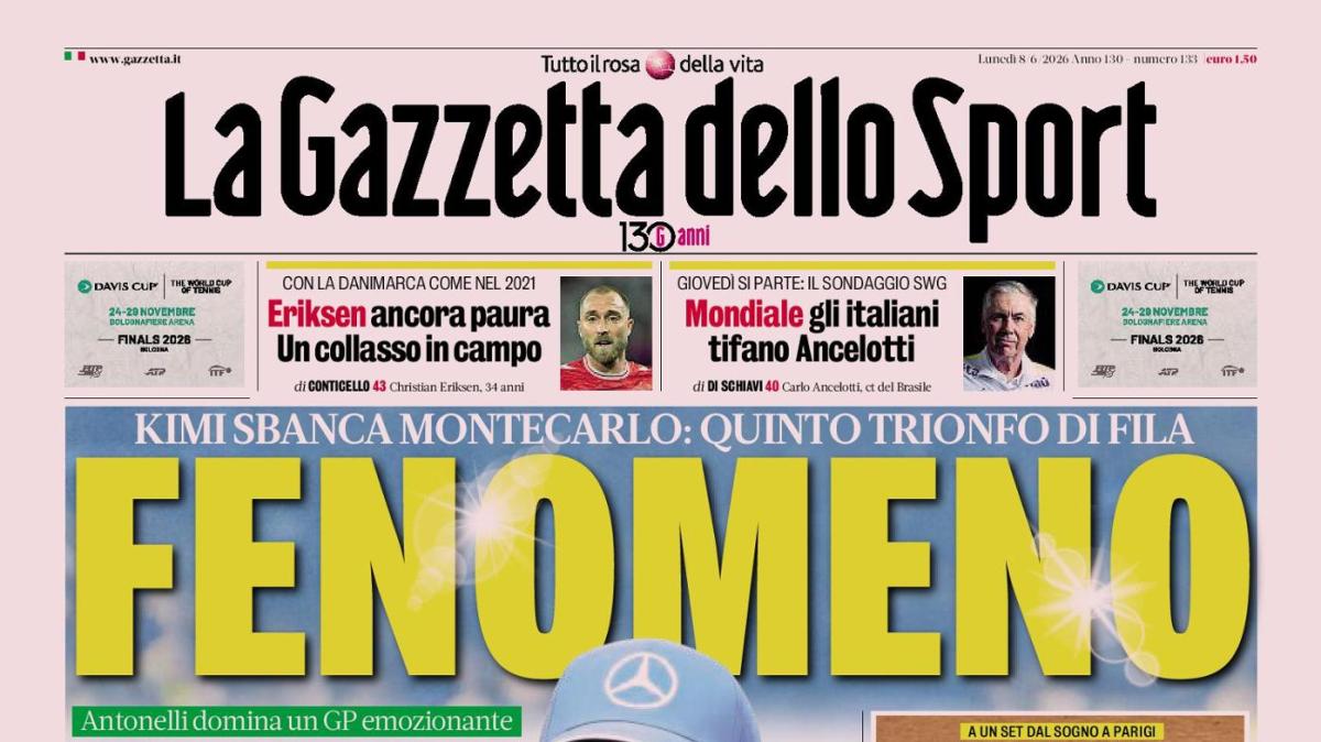 PRIMA PAGINA - Gazzetta dello Sport: "Fenomeno"