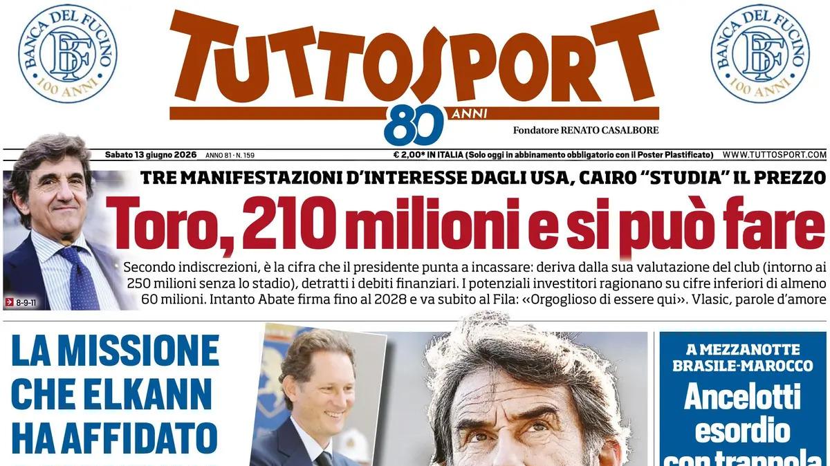 PRIMA PAGINA – Tuttosport: "Più italiana più forte più Juve"