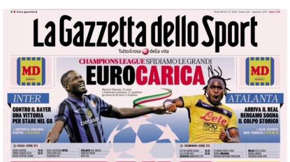 L'apertura de La Gazzetta dello Sport su Cardinale: "Mi tengo il Milan"