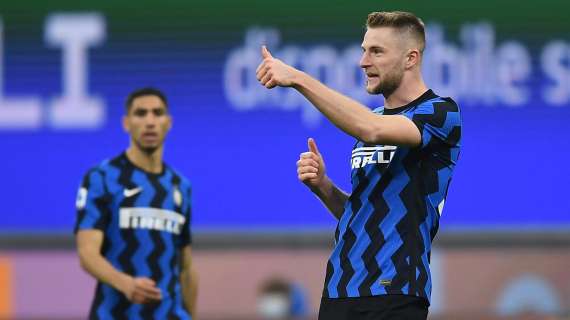 Skriniar risolve una mischia su corner e porta avanti i suoi. Inter-Atalanta è 1-0 dopo 54'