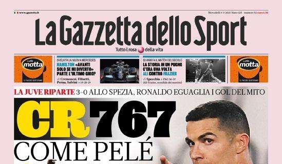 La Gazzetta dello Sport in apertura: "CR 767"