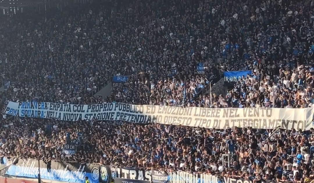 Atalanta-Bologna, il messaggio della Curva: "Primavera ed Empatia, ecco cosa pretendiamo"