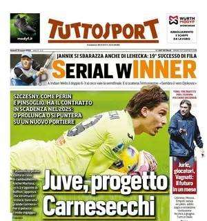 La prima pagina di Tuttosport è sul mercato della Juventus: "Progetto Carnesecchi"