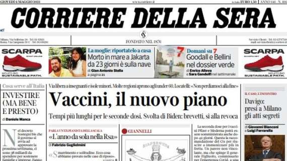 Corriere della Sera: "Vaccini, il nuovo piano"