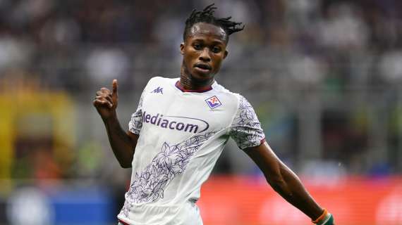 Nuovo sorpasso della Fiorentina sull'Atalanta, Kouame in scivolata fa 3-2