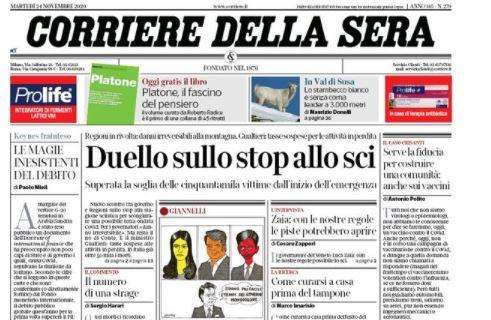 Corriere della Sera: "Duello sullo stop allo Sci"