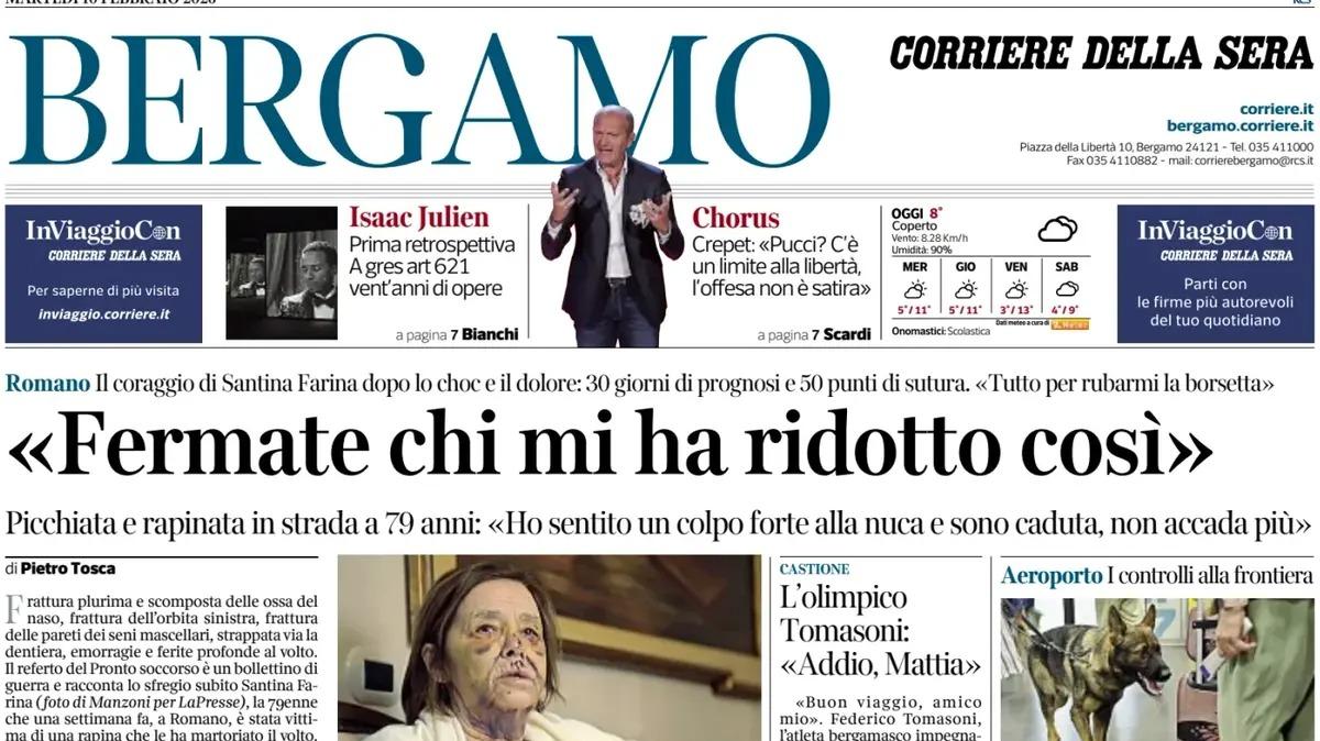PRIMA PAGINA - Corriere della Sera - Bergamo: "Cremonese ko Dea più vicina all'Europa"