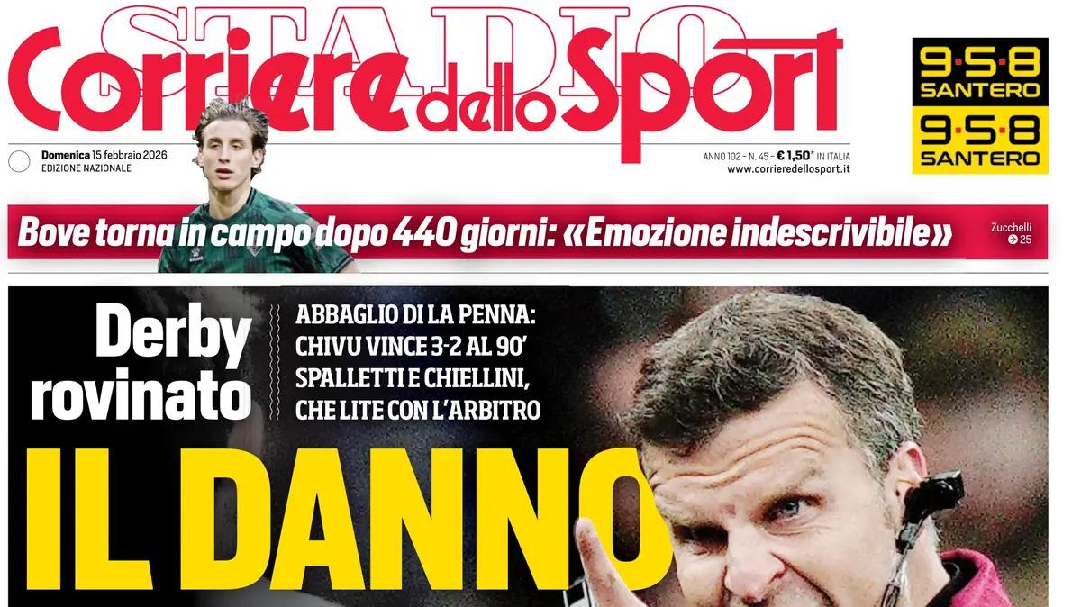 PRIMA PAGINA - Corriere dello Sport: "Il danno"