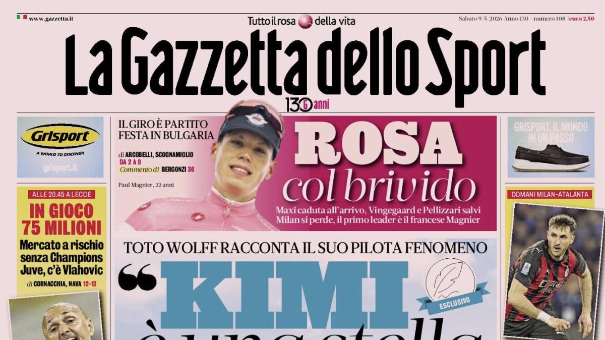 PRIMA PAGINA - La Gazzetta dello Sport: "«Kimi è una stella»"
