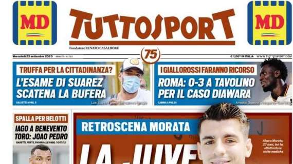 PRIMA PAGINA - Tuttosport: "Retroscena Morata" 