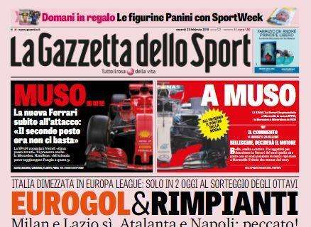 La Gazzetta dello Sport sull'Europa League: "Eurogol e rimpianti"