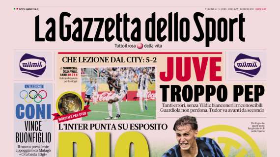 PRIMA PAGINA - La Gazzetta dello Sport: "Pio batte Hojlund"