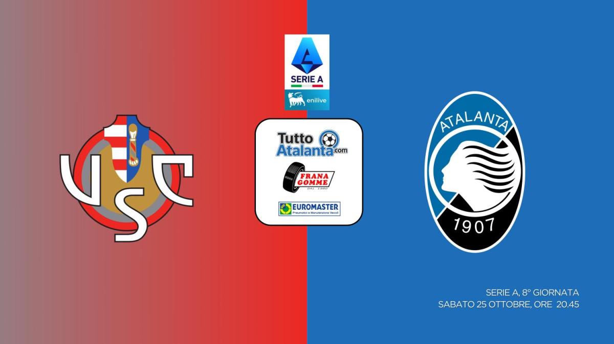 DIRETTA CREMONESE-ATALANTA Frana Gomme Madone, segui il live dalle 20.45