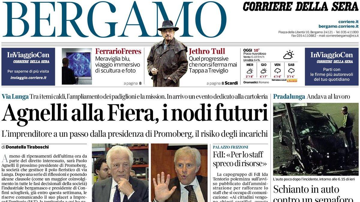 PRIMA PAGINA - Corriere di Bergamo: "Palladino pronto a debuttare nella sua Napoli"