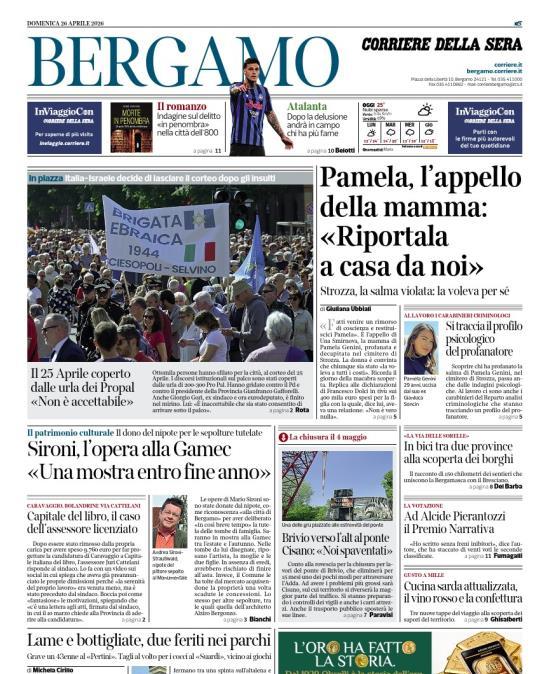PRIMA PAGINA - Corriere di Bergamo: "Atalanta, dopo la delusione andrà in campo chi ha più fame"