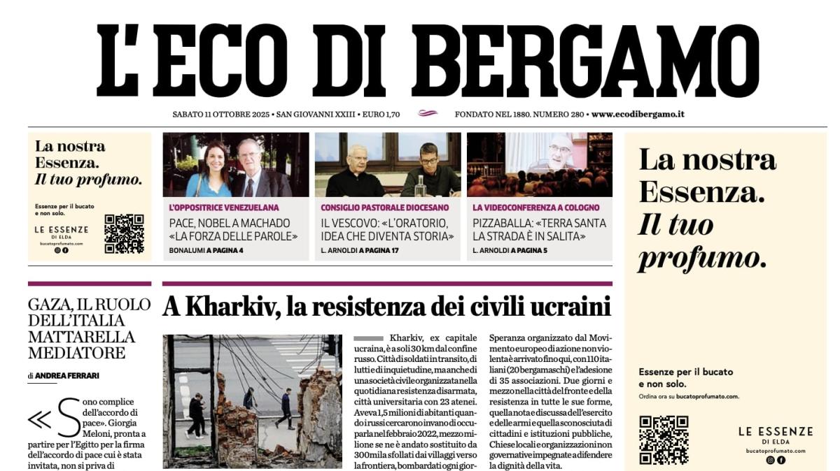 PRIMA PAGINA - L’Eco di Bergamo: "Festa del ciclismo, il Giro di Lombardia oggi arriva in città"