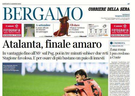 Corriere di Bergamo: "Atalanta, finale amaro"