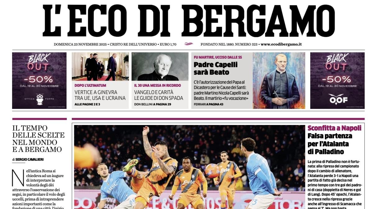 PRIMA PAGINA - L’Eco di Bergamo: "Falsa partenza per l’Atalanta di Palladino"